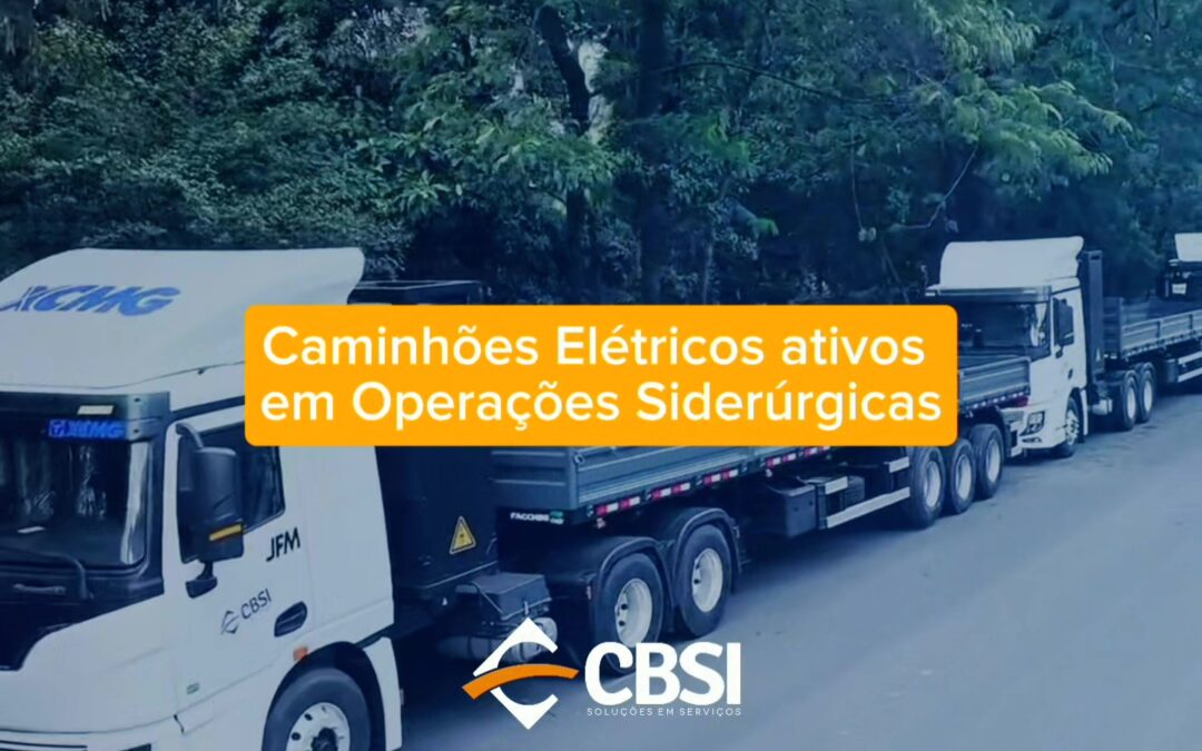 Caminhões elétricos ativos em operações siderúrgicas